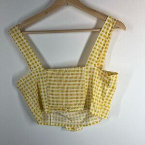 Gingham Bow Crop Top